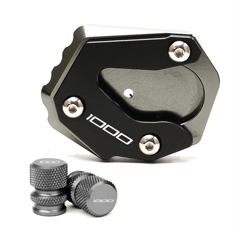 Kawasaki Versys1000/Se Versys1100 Aluminum Alloy Modified Side Stand with Enlarged Base + Valve Cover