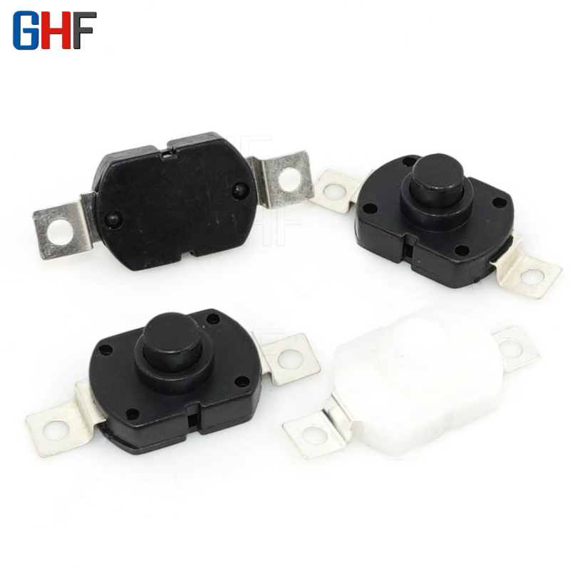 1712KD 按钮开关 强光手电筒开关 椭圆型 17*12*9.5MM 自锁开关