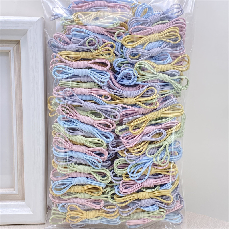 Diadema de perlas tejidas a mano de estilo coreano simple banda de pelo de niña fresca accesorios de pelo de moda de alta elasticidad para mujeres 2 yuanes