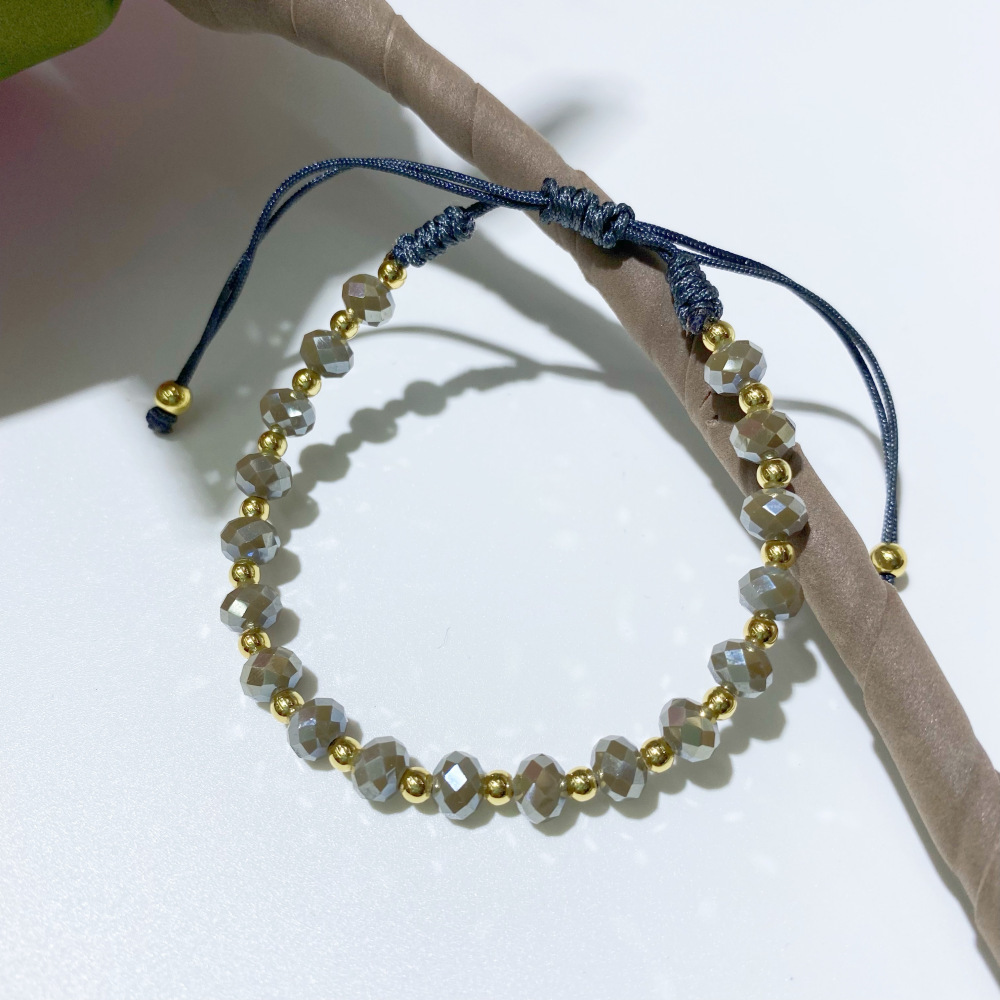 1 Stück Mode Geometrisch Kristall Süßwasserperle Kupfer Perle Armbänder display picture 7