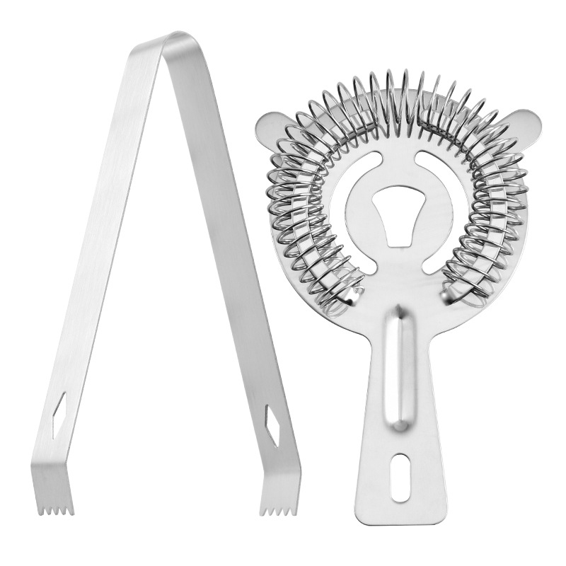 Stainless Steel Cat Head Ice Filter Ice Clip Milk Tea Fruit Tea Filter Bar Bartending Tool Round Handle Ice Separator