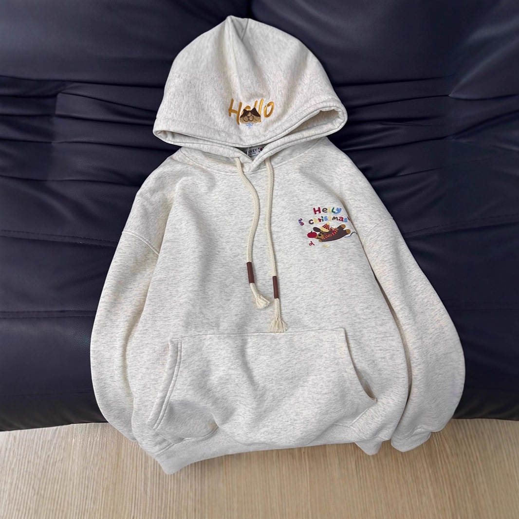 美式新款保暖卫衣男女秋冬款柔软亲肤宽松版型通勤逛街百搭外穿