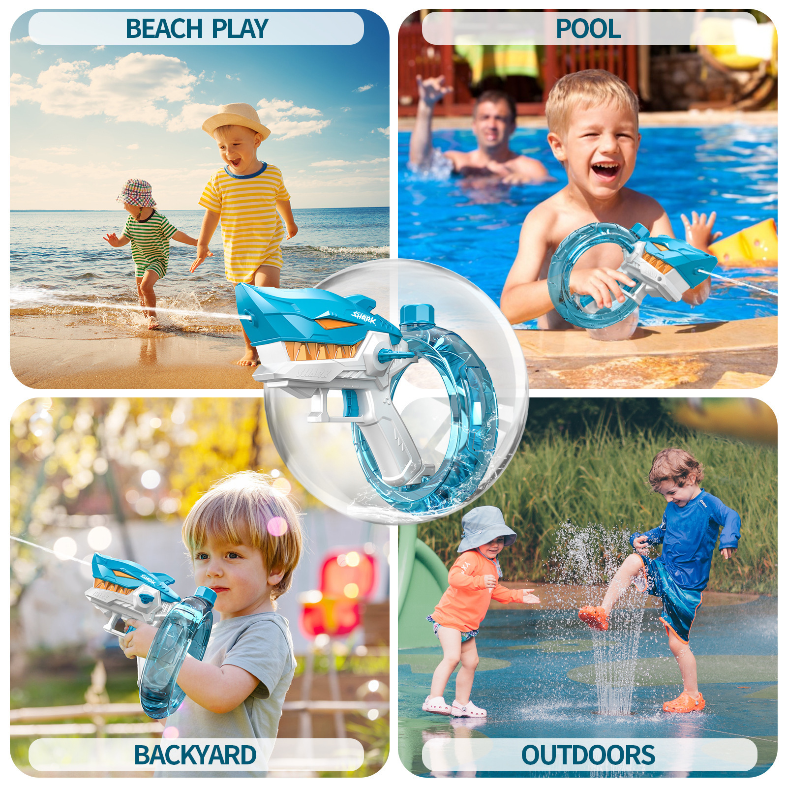 L'acqua è un prodotto transfrontaliero molto venduto, un giocattolo per bambini a forma di squalo elettrico, un distributore d'acqua completamente automatico di grande capacità_voghion.com
