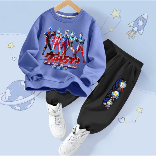 Ultraman Boys' Suit for Spring and Autumn: Stylish Kids' Clothing—Spring Sports Hoodie for Children