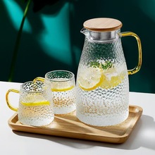 玻璃冷水壶套装家用高温扎壶 大容量泡茶壶轻奢装柠檬凉水瓶夏天