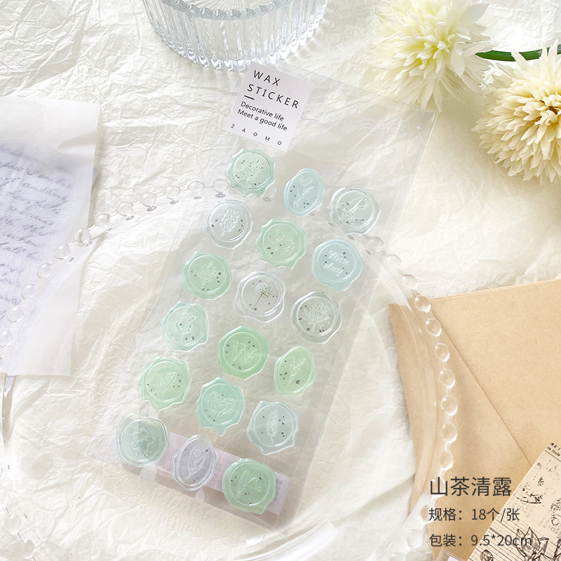 Caramelo pintura de fuego serie de pintura de fuego transparente sello pegatinas sobre sello pegatinas decoración pegatinas