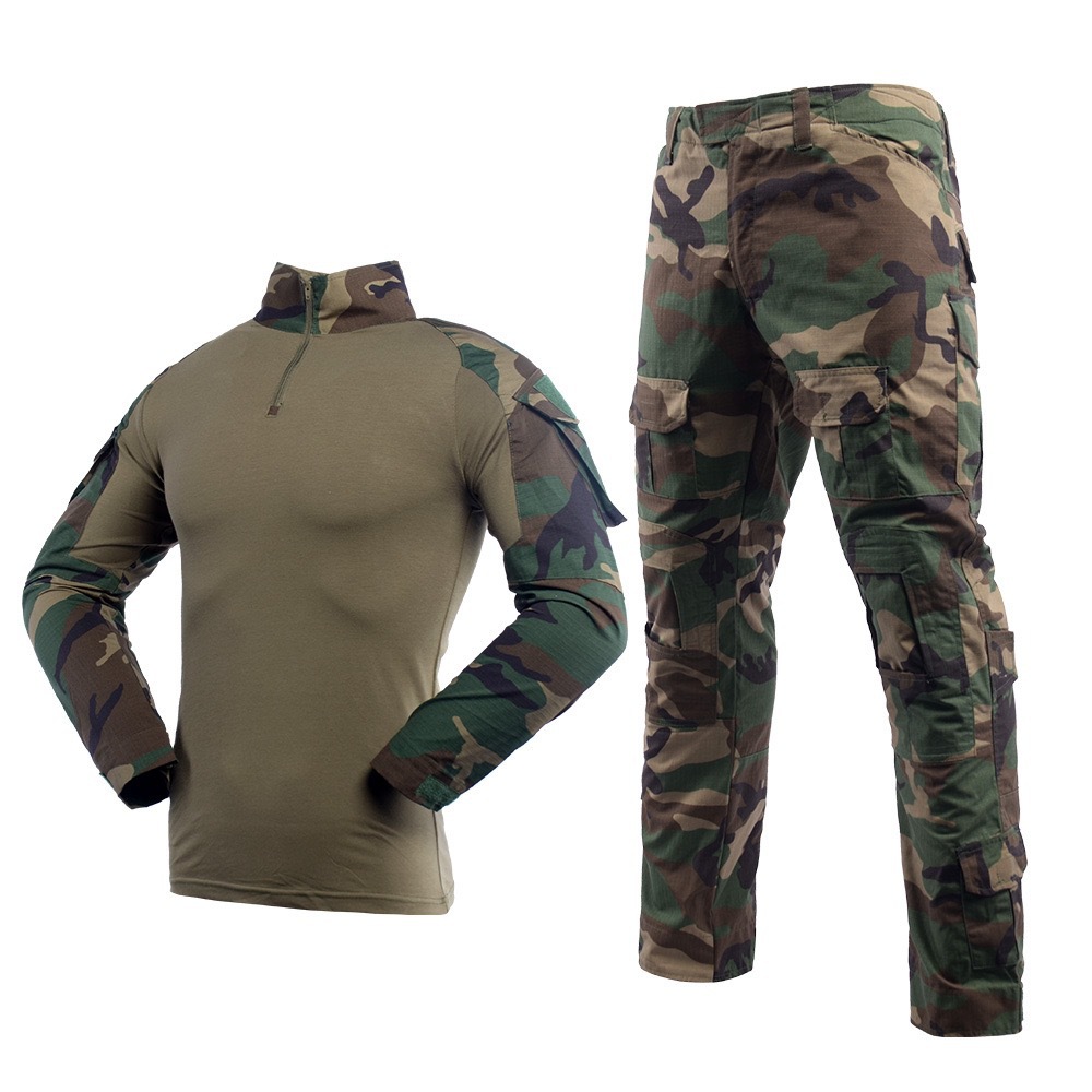 Shanxing G2 Rana Trajes de entrenamiento para hombres manga larga estilo americano al aire libre anti-desgaste trajes físicos de combate a incendios trajes tácticos transpirables