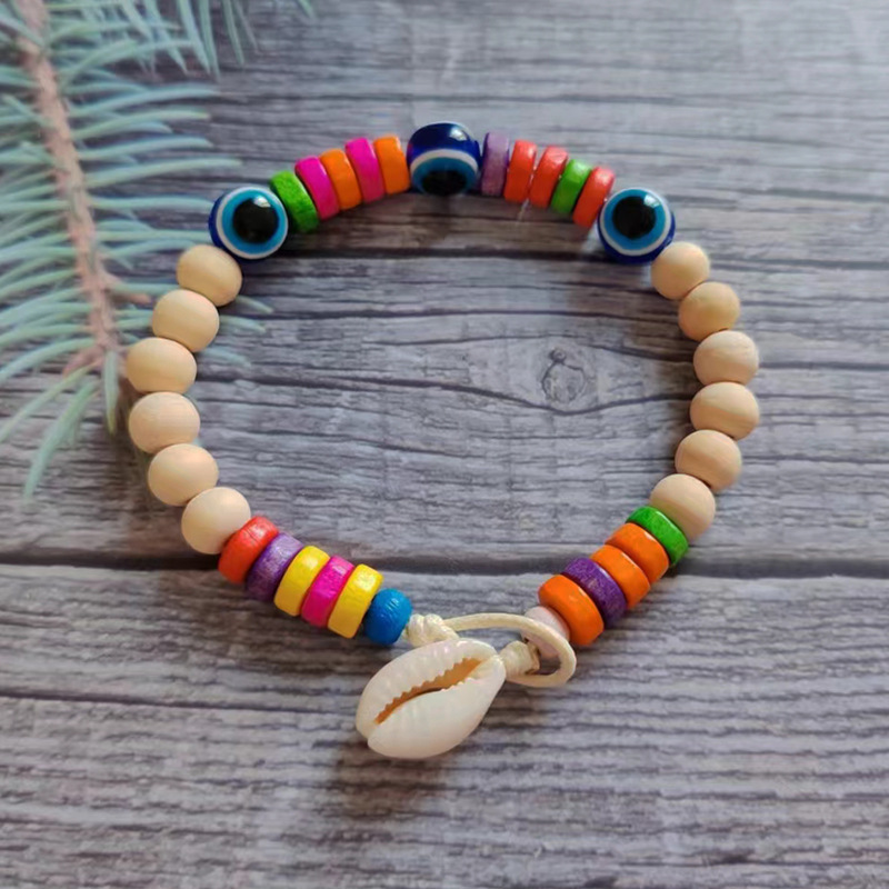Ethnic Style Bohemian Geometric Wooden Beads Beaded Unisex Bracelets 1 Piece display picture 1