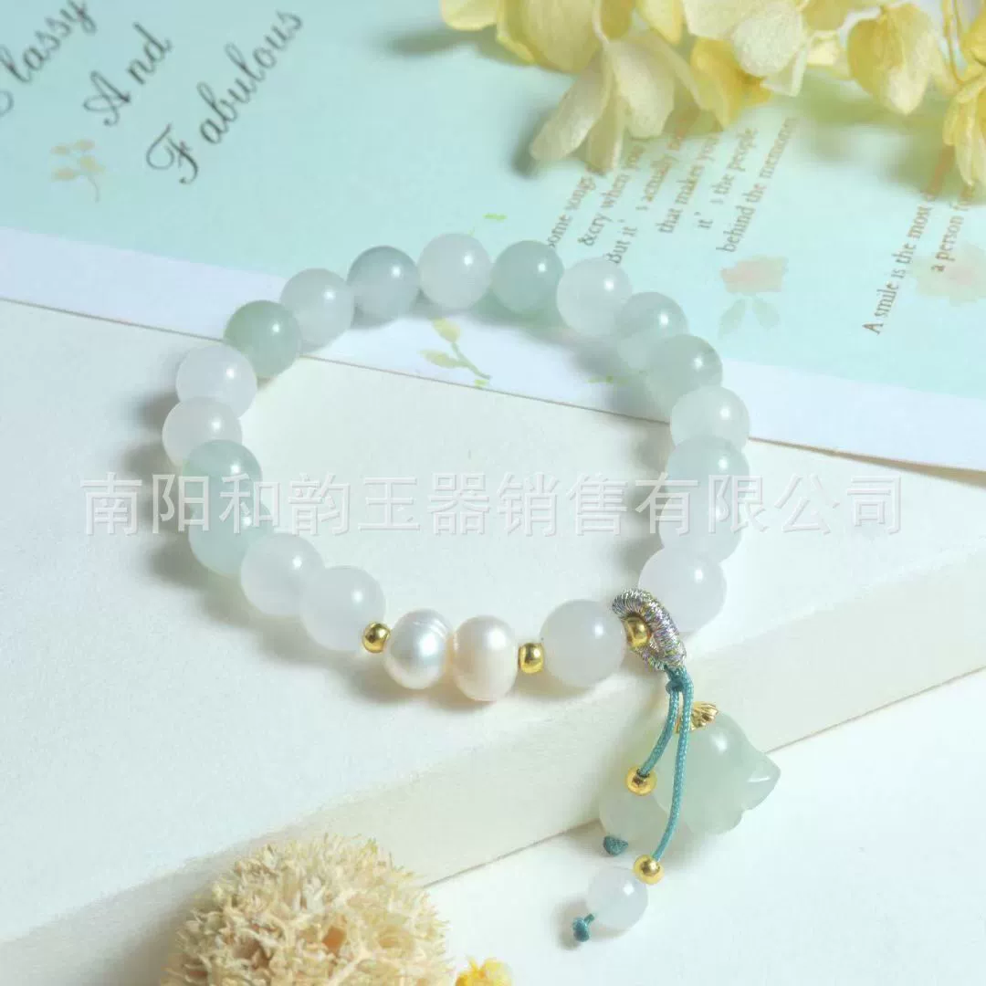 Bracelet, emerald flashlight jade, ice imitation, wholesale