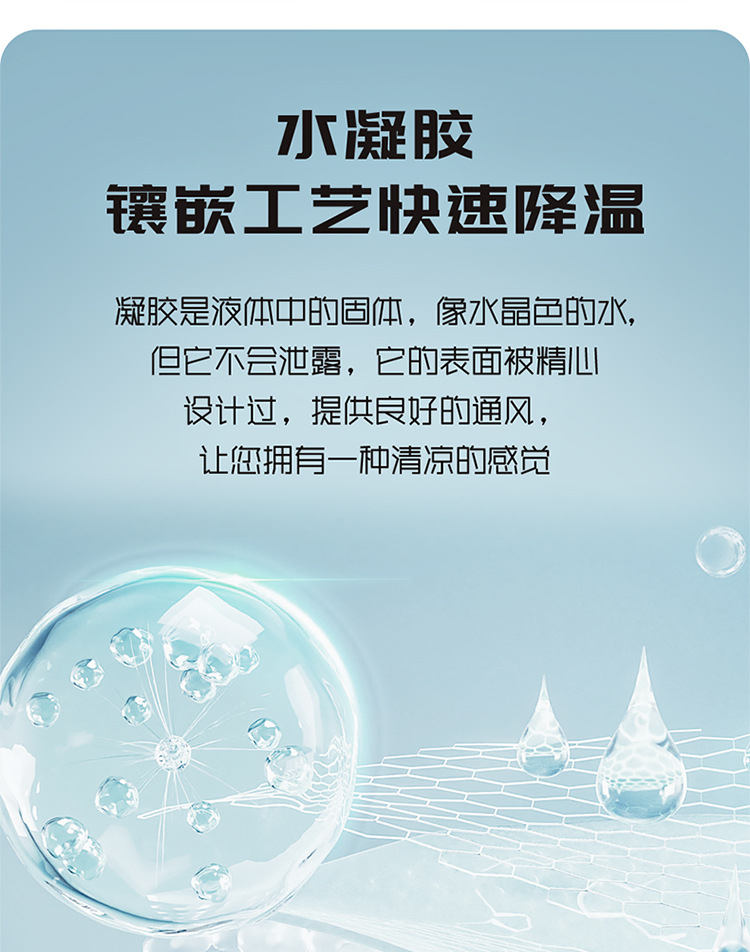 Temu Summer Cool Slow Rebound Office Beautiful Buttocks Memory Foam Pillow Core Gel Product Cool Cushion Inner Core