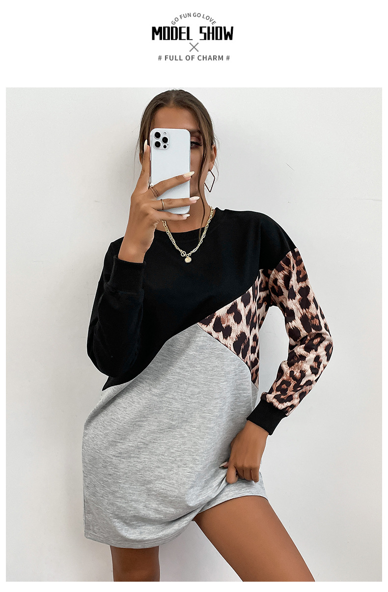 Autumn Women Wear Long Sleeve Leopard Print Sweater Dress 11 Autumn Women Wear Long Sleeve Leopard Print Sweater Dress