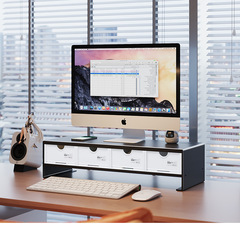 Computer elevated desktop monitor screen support bracket desk storage box office desktop storage rack