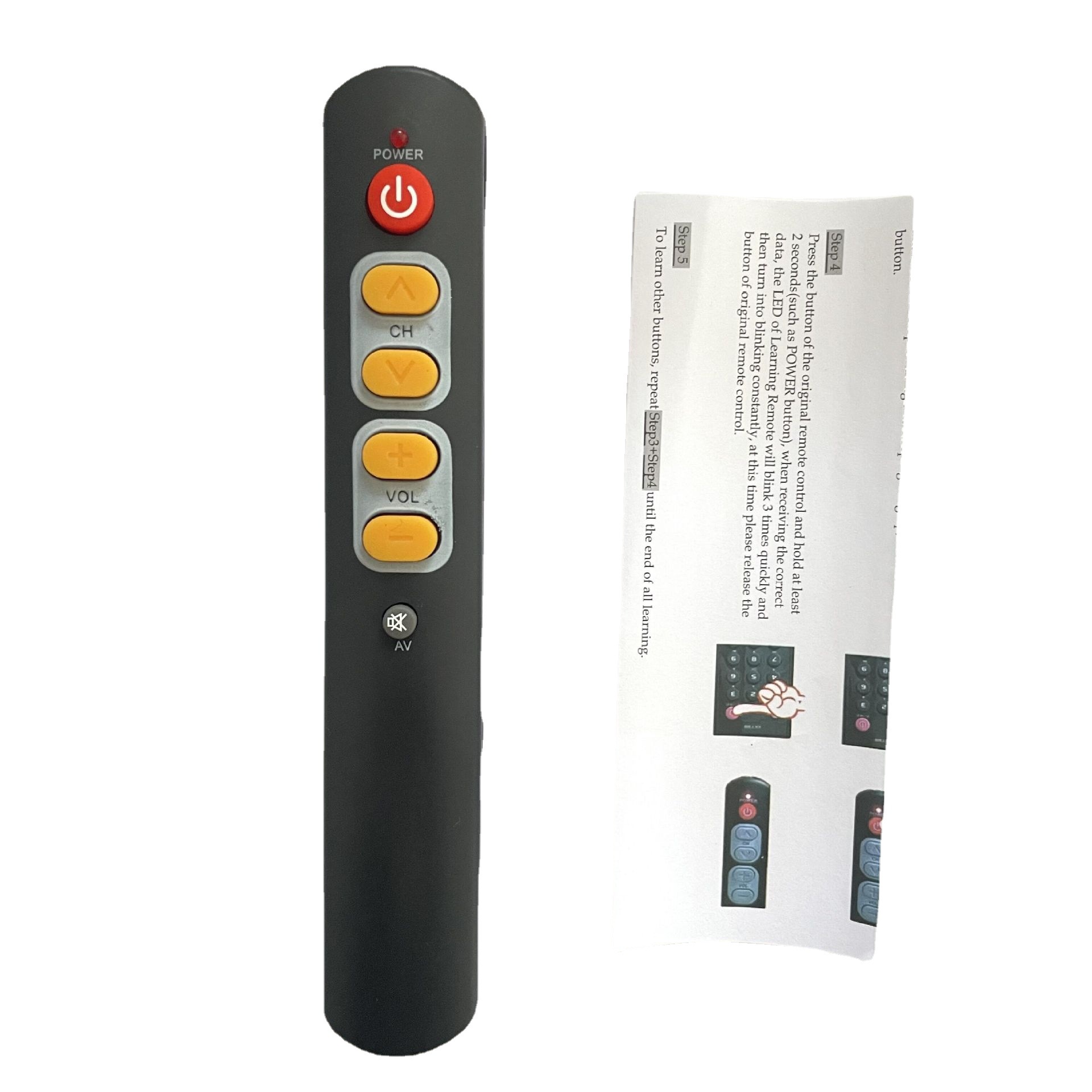 Control remoto de TV aprendizaje control remoto aprender remoto pequeño titular de la pluma agarre cómodo ventas directas de la fábrica