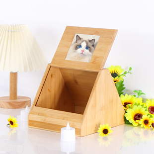 Cross-Border Wooden Pet Urn, Cat and Dog Funeral Supplies Memorial Box, Pet Urn That Can Hold Photos