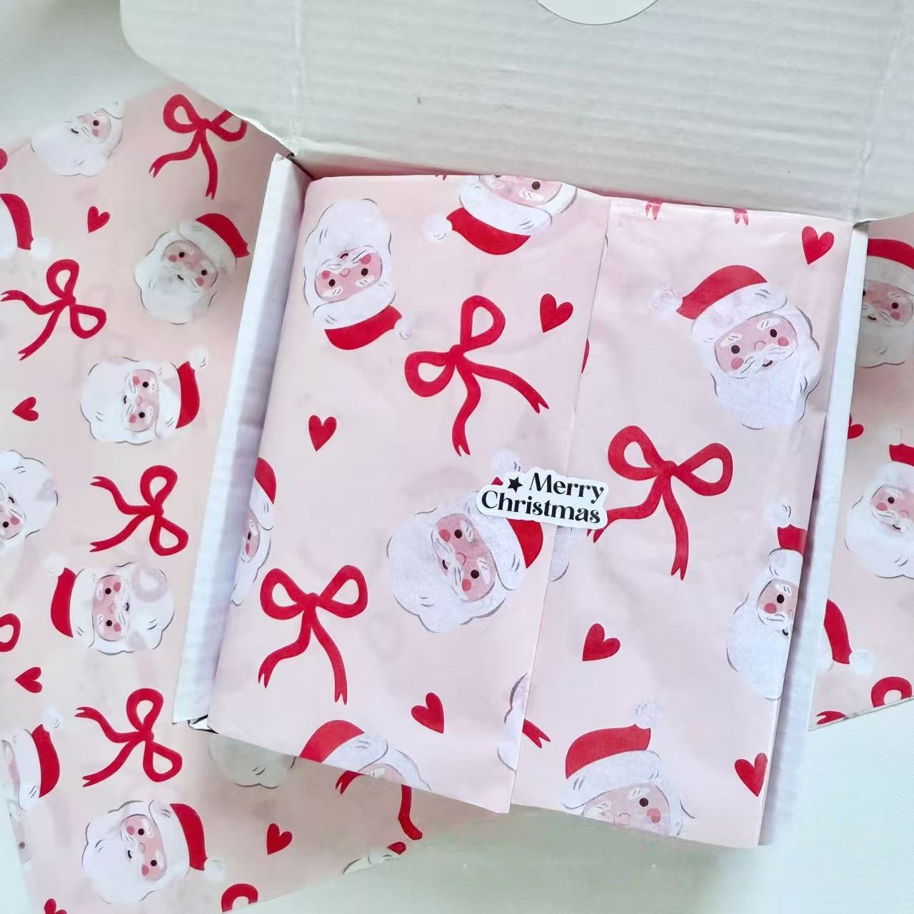 Papel de embalaje de manzana de Navidad de Nochebuena, dulces de Navidad, Papel de Sydney Papá Noel, Papel de embalaje de caja de regalo de alce