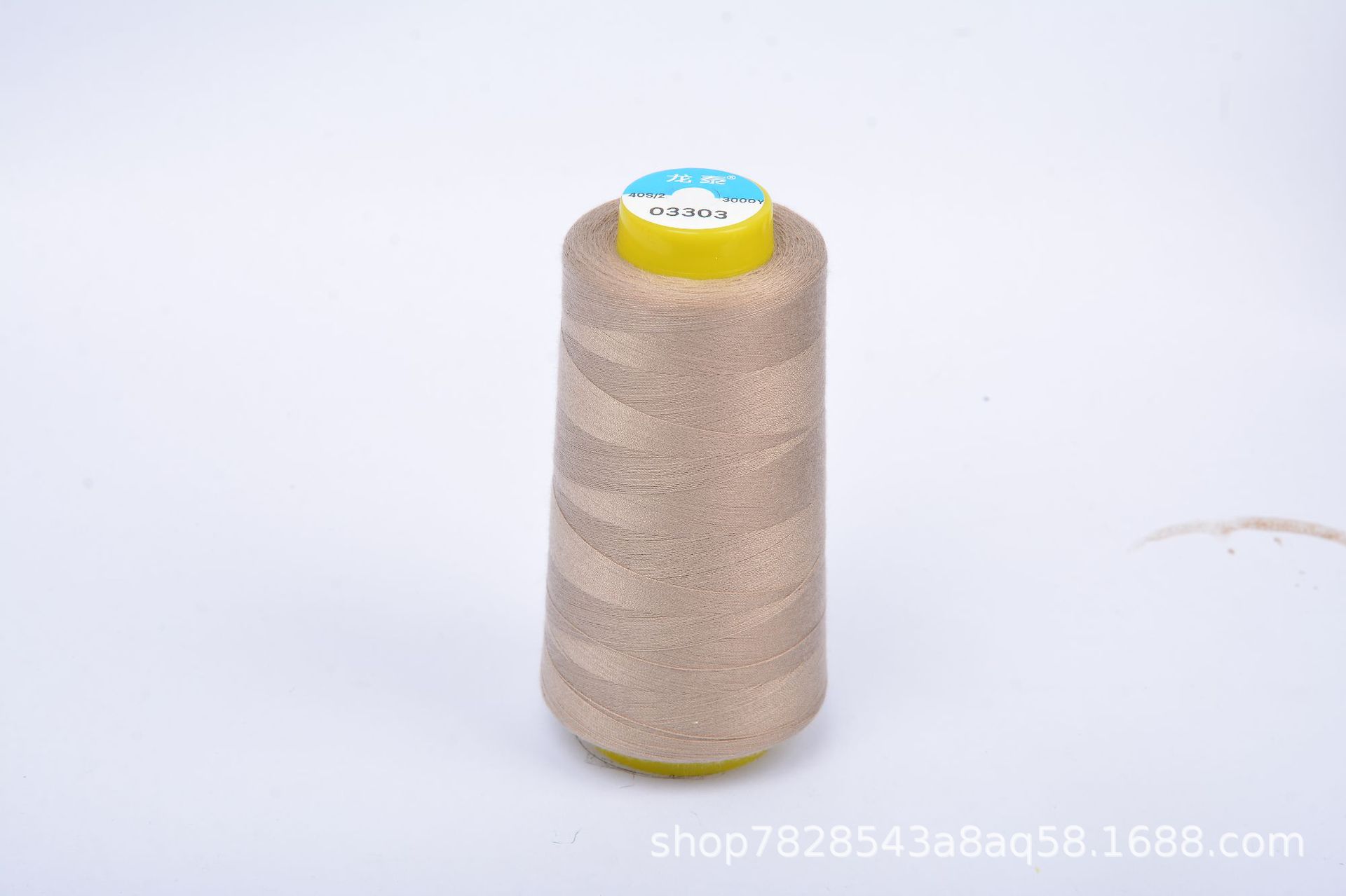 402 Liu Qing 3000 yardas línea de costura serie marrón línea especial de fábrica de ropa línea de máquina de coser de alta velocidad