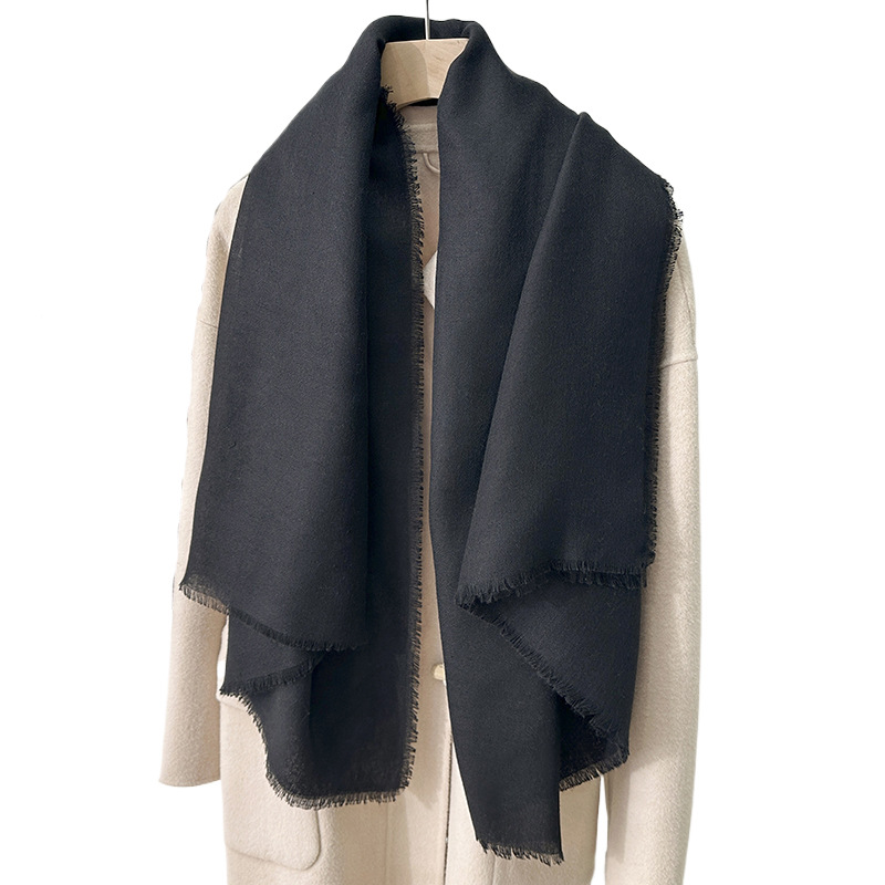 Artístico simple toallas de gaze exterior protector solar elegante chal coreano damas de color sólido cuadrado corto bordado bufandas temperament