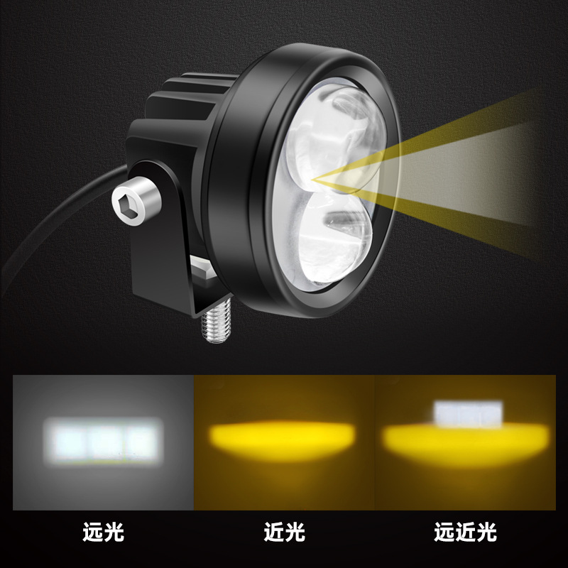 LED lámpara de motocicleta piezas de lámpara de aluminio Y40 luz alta y baja piezas de lámpara de foco integradas piezas de lámpara de aleación de aluminio fundido