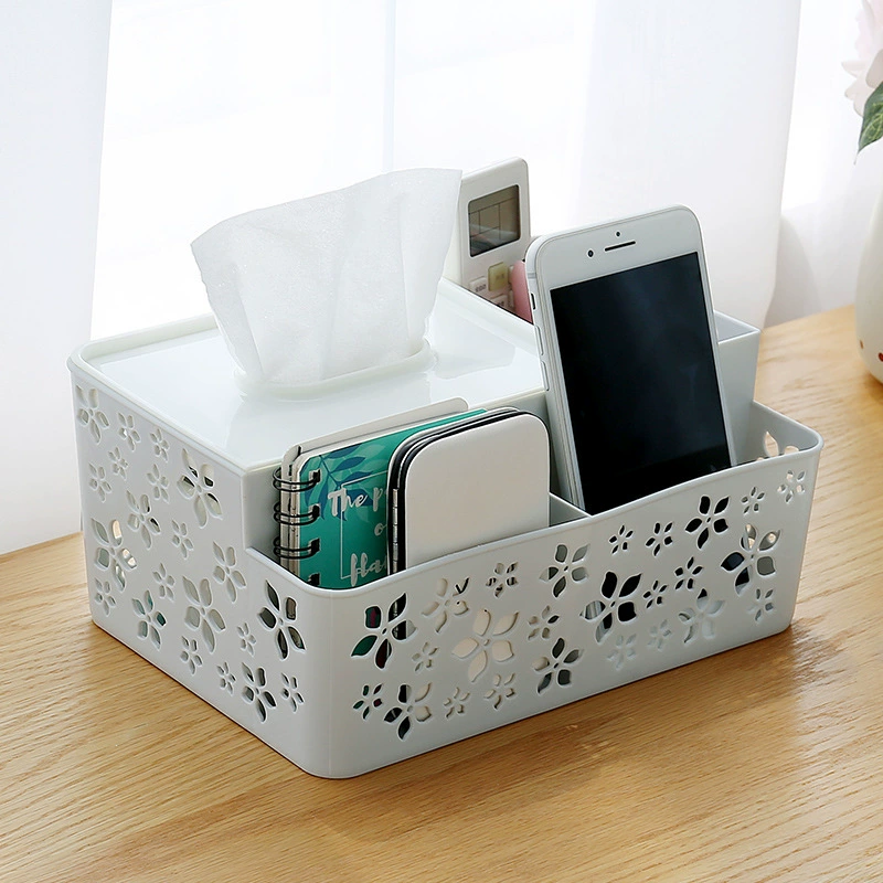 Universal table facial towelettes, wipes, remote control, storage box