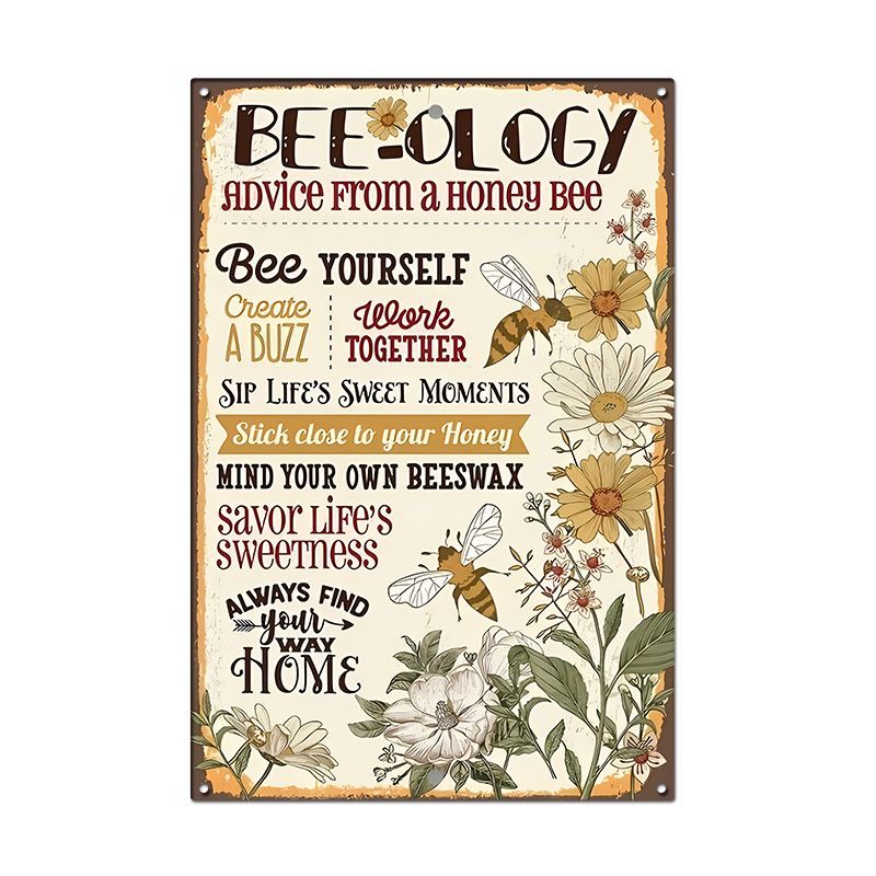 Pintura de hojalata pastoral Flor antigua retro Arte de hierro Pintura colgante pequeña Jardín al aire libre Balcón Decoración de pared Colgante transfronterizo