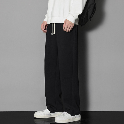 Fashionable and versatile wide-leg sweatpants for men, new spring and autumn lightweight and breathable casual pants for men and women, simple straight pants