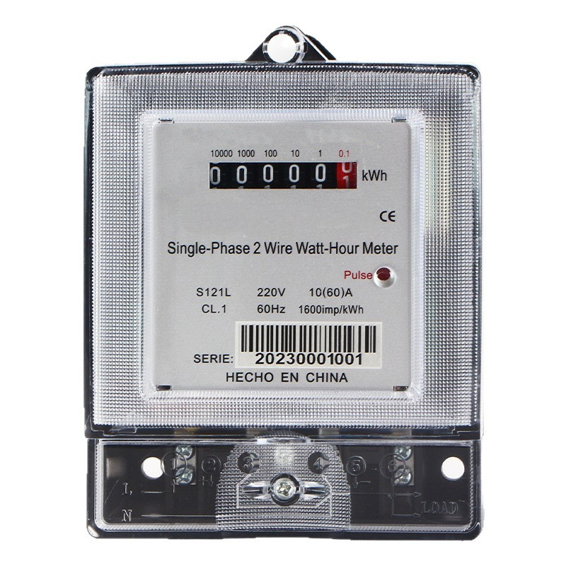 Versión en inglés del medidor eléctrico electrónico doméstico monofásico 220v LCD inteligente medidor de vcarta pantalla de conteo medidor de energía eléctrica comercio exterior