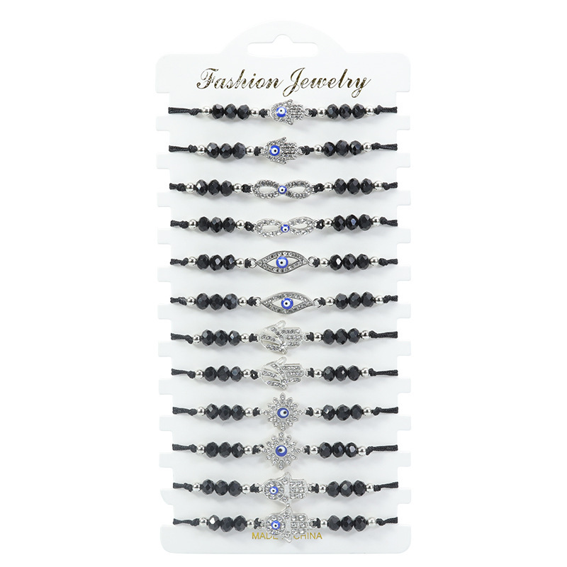 Cross-border new eye bead bracelet men's and women's palm amulet beaded bracelet Angel lucky Guardian bracelet