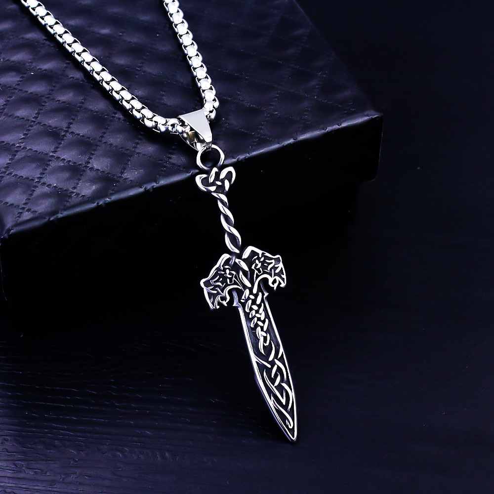 Anchor Skull Necklace Stainless Steel Pendant For Men And Women_voghion.com