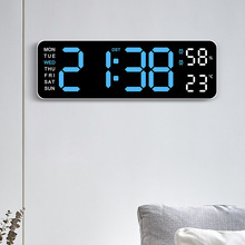 5503跨境热销电子钟简约多功能时钟长方形大字体闹钟可挂可立钟表