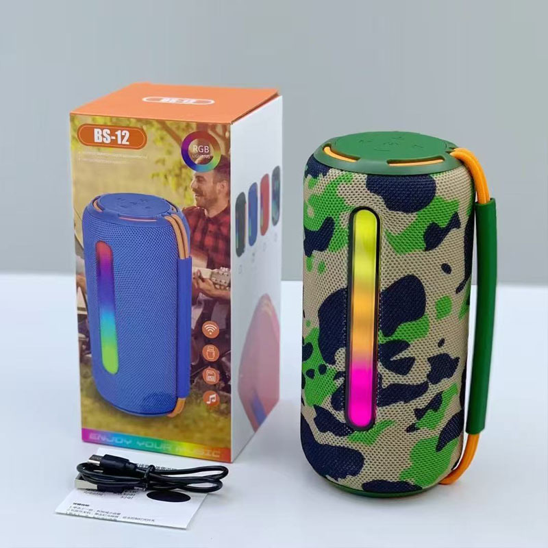BS12蓝牙音箱高音质大功率户外便携式迷你插卡家用桌面低音炮音响|undefined