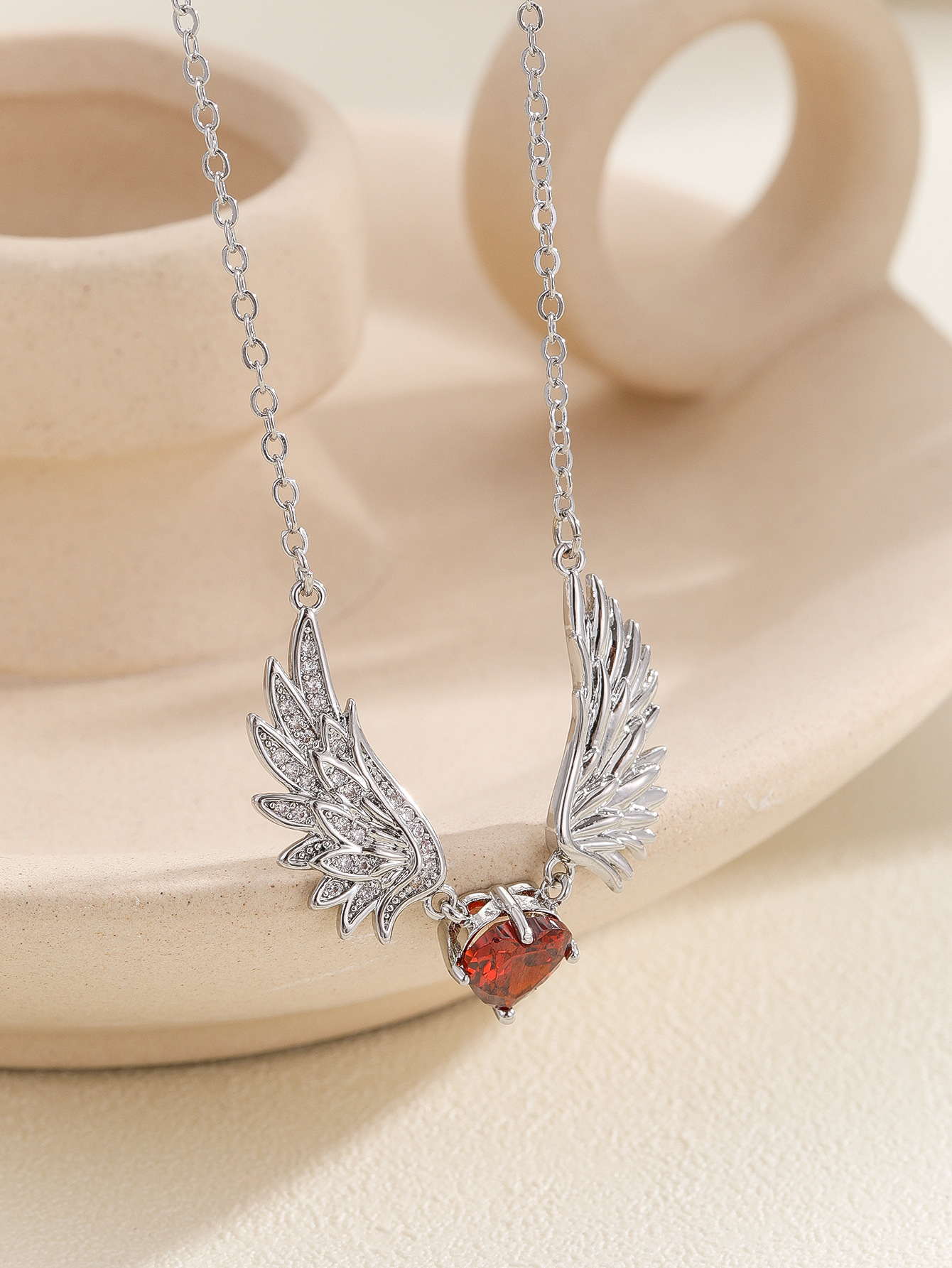 Women's Gender Middle East Popular Fashion Fashion Valentine's Day Gift Angel Wings Love Necklace