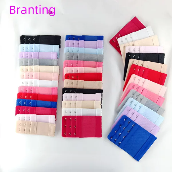 Elastic Bra Extender with Three Rows of Two Hooks, Three Hooks, Four Hooks, Bra Extension Buckle, Hook-And-Eye Closure, Connecting Buckle, Fastener Strap
