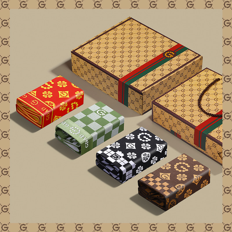 [다섯꽃 레드 + 체커보드 그린 + 다섯꽃 블랙 + 다섯꽃 브라운]