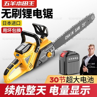 Imported Lithium Battery Rechargeable High-Power Electric Chain Saw Small Multi-Functional Household Outdoor Tree Felling Saw