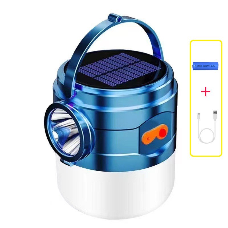 Pequeña venta al por mayor] Bombilla LED de carga solar de doble propósito camping luz puesto luz mercado nocturno puesto de luz bombilla