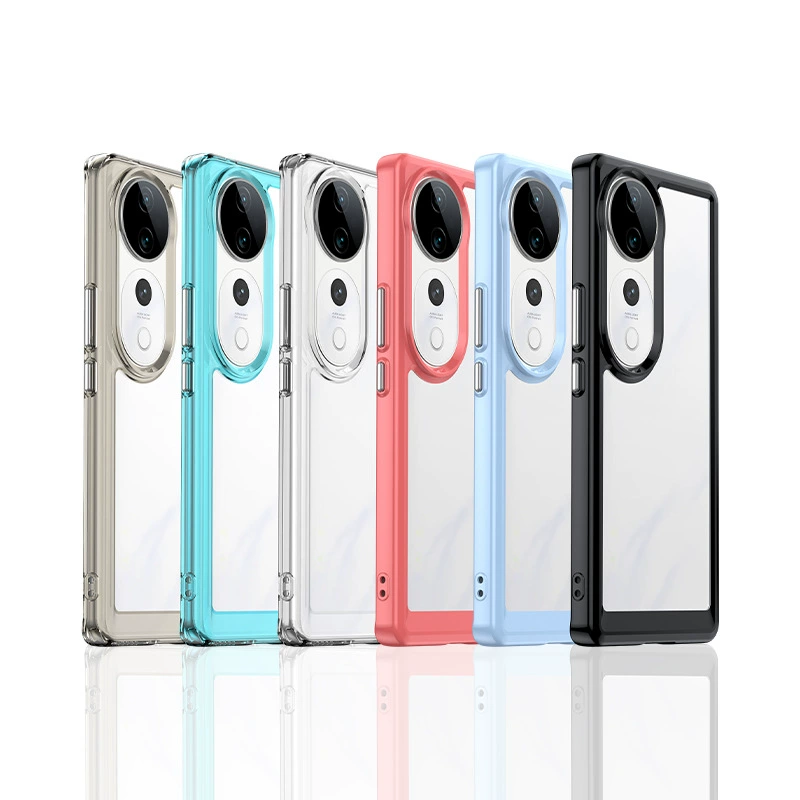 Vivo, совместимый прозрачный чехол для телефона, акриловый защитный кейс, 5G, защита от падений
