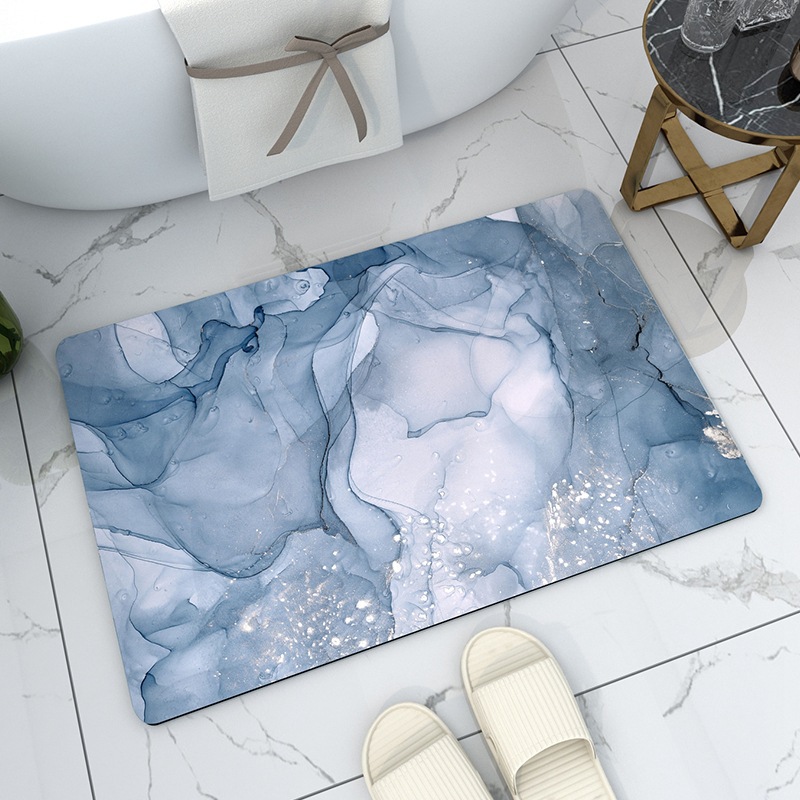Alfombra de piso absorbente de baño de mármol antideslizante de secado rápido alfombra de piso alfombra de baño