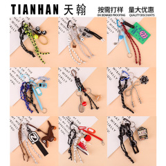 miu系皮革腊肠狗包挂件网球彩色编织绳创意潮流裤挂个性钥匙扣挂