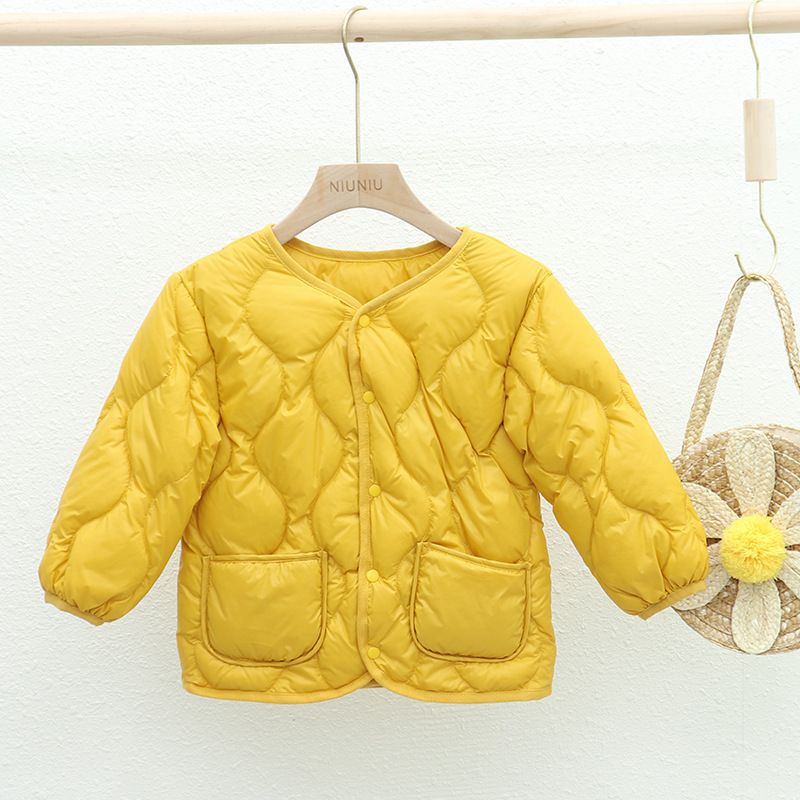 Chaqueta de plumón ligera para niños niñas niños bebés uniformes escolares calientes de otoño y invierno chaqueta interior ligera