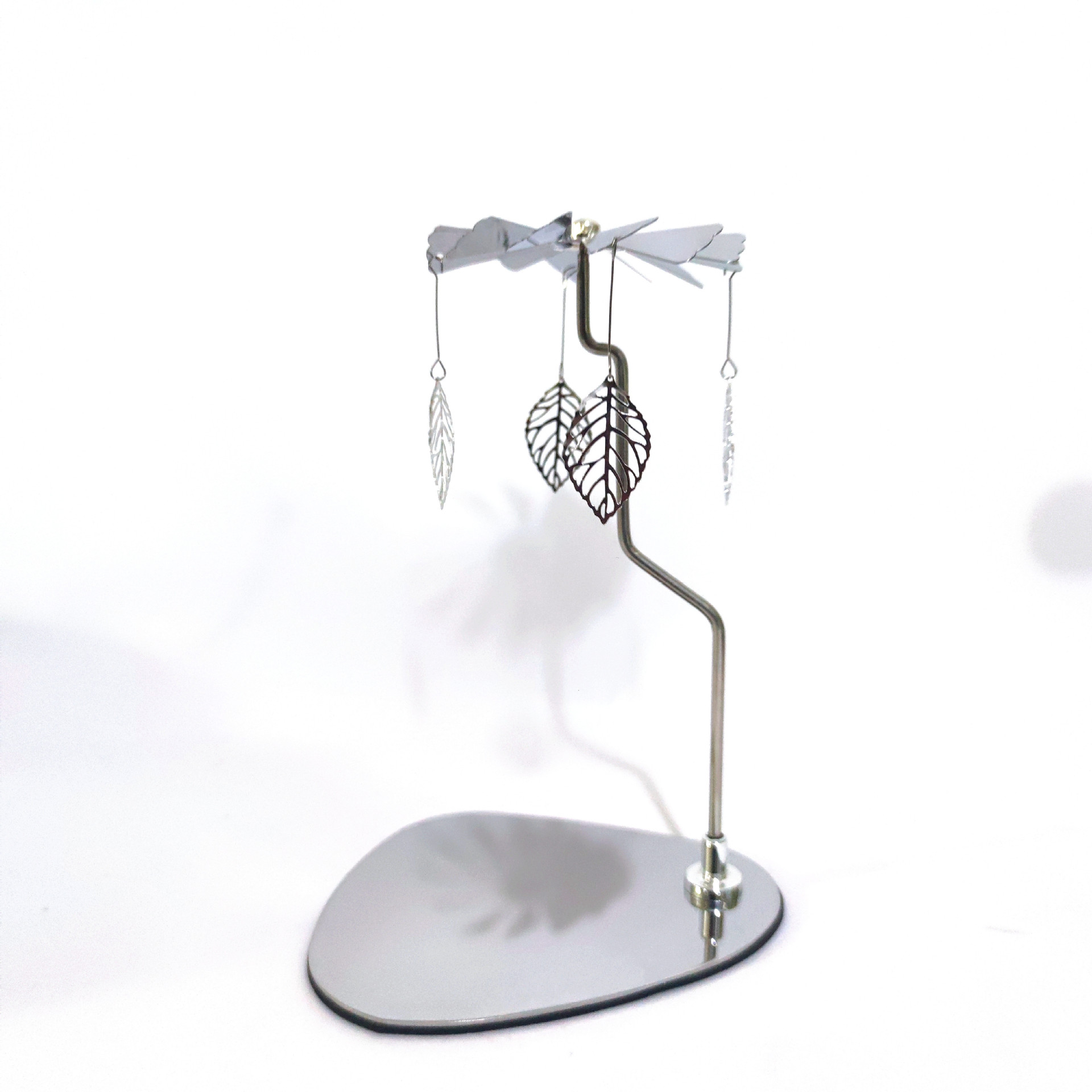 Amazon ins doles Acero inoxidable triángulo redondo bandeja giratoria candelabro aromaterapia vela linterna romántica