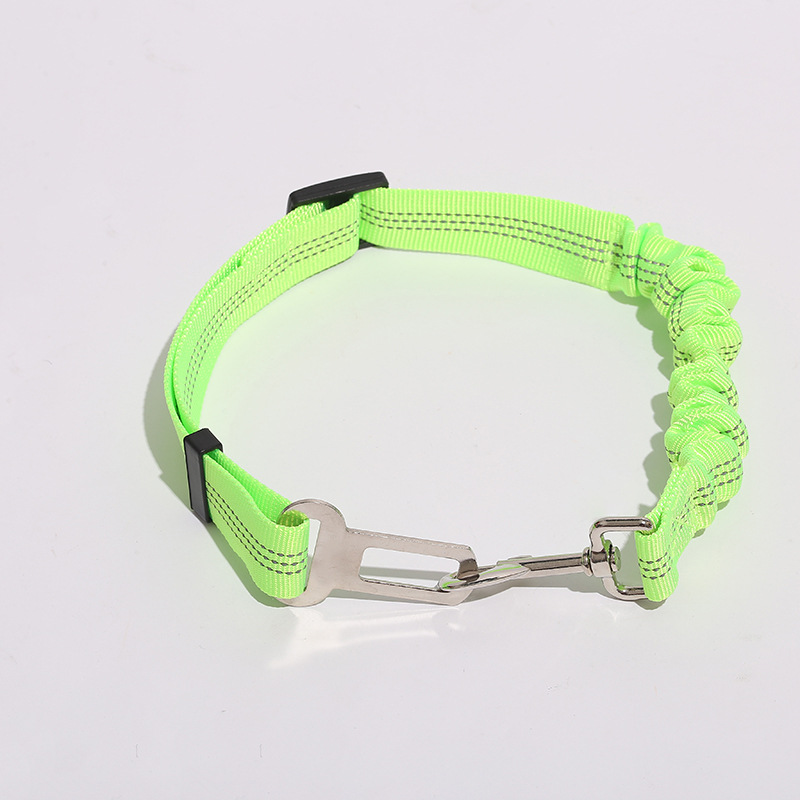 Accessoires pour animaux de compagnie : ceinture de sécurité auto élastique réfléchissante, laisse de sécurité pour chien._voghion.com