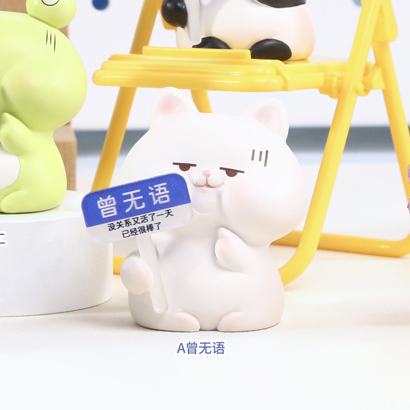 クリスタル製の猫の置物、猫猫楽ゆうゆう、漫画風で可愛い動物のデスクトップストレス解消おもちゃ、新作クリエイティブデコレーション、卸売|undefined