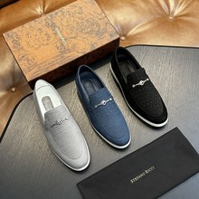 跨境批发豆豆鞋新款时尚潮款男鞋乐福鞋休闲小皮鞋定制可贴牌SD