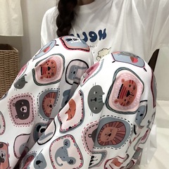 寝ているズボンの女性の散歩の曲がったズボンの女性の家のズボンのゆったりしているズボンの防蚊のズボンは外でカジュアルなズボンの漫画の対外貿易の露店の卸売りを着ることができます。