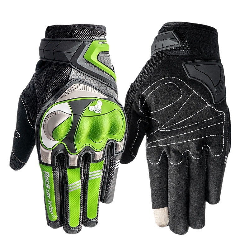 Tribe de carreras motocicleta guantes de montar primavera y otoño hombres y mujeres dedo completo resistente a la caída de la bicicleta motocicleta GST38