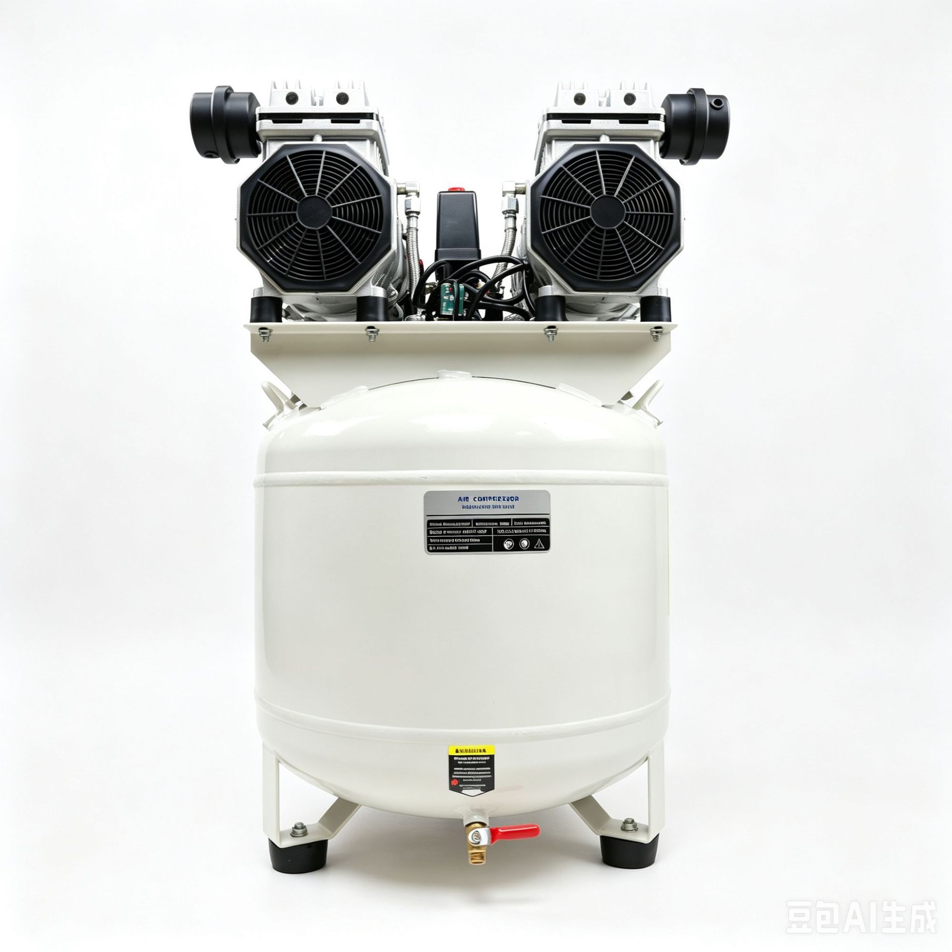 Jieba Vertical 50L Small Oil-Free Air Compressor for Dental Laboratory, Woodworking, Packaging, Mobile Air Compressor