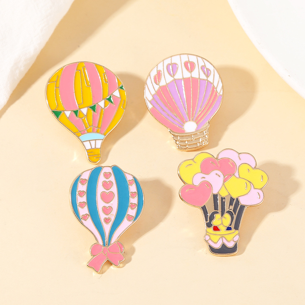 Brooches Classification IG Style Pin Balloon Alloy Enamel Plating Unisex Brooches