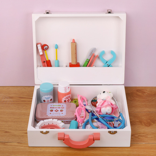 Toy Medical Kit for Kids, Gender-Neutral, Role-Playing Doctor Set with Simulation of Shots and Dentistry, Wooden Quality, Gift for Boys and Girls