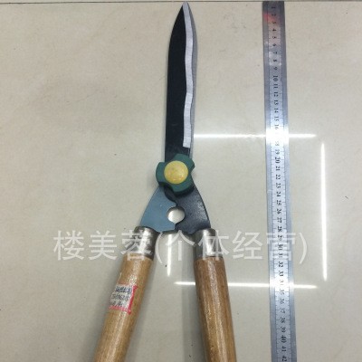 曲线木柄伸缩剪花枝剪，园林剪刀，伸缩剪，篱笆剪