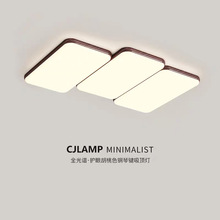 极简钢琴键客厅吸顶主灯新中式胡桃木中古复古现代简约侘寂风灯具